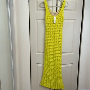 NWT Alice + Olivia neon crochet maxi dress size S